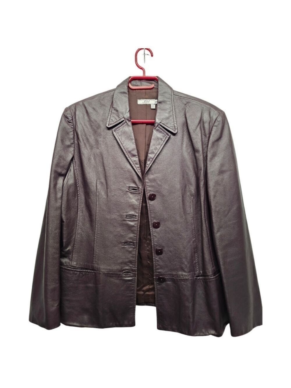 Jax Maroon Leather Jacket
